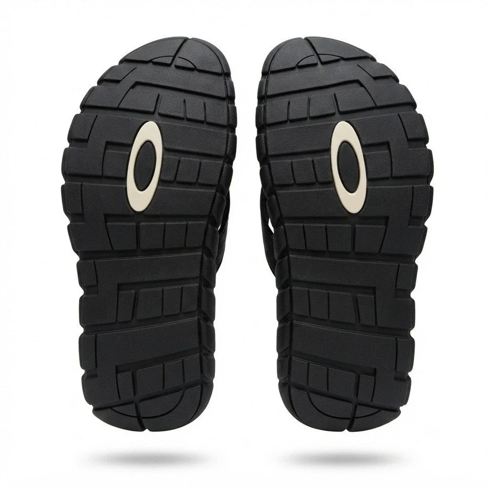 Oakley Operative Sandal 2.0 Mens Size 12 Blackout Sport Flip Flop Black **NEW**